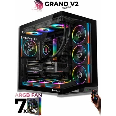 Gameline Leon V2 Grand Premium 7x ARGB PWM Fan Ultra Airflow ATX Gaming Bilgisayar Kasası