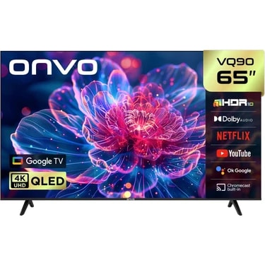 Onvo 65VQ90F3UA 65'' 165 Ekran Uydu Alıcılı 4K Ultra HD Google Smart QLED