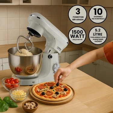 Lydsto Kitchen Helper PV-4700 Stant Mikser Hamur Yoğurma Makinesi - Krem - 1500