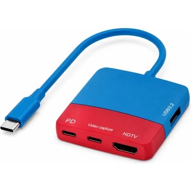 Aesco Coverzone Nintendo Switch ile Uyumlu Usb-C Video Capture ve Docking Station, 4-In-1 Pd 100W